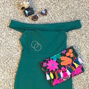 EMERALD GREEN 💚💎 MIDI, OTS, BODYCON DRESS 🔥🔥🔥